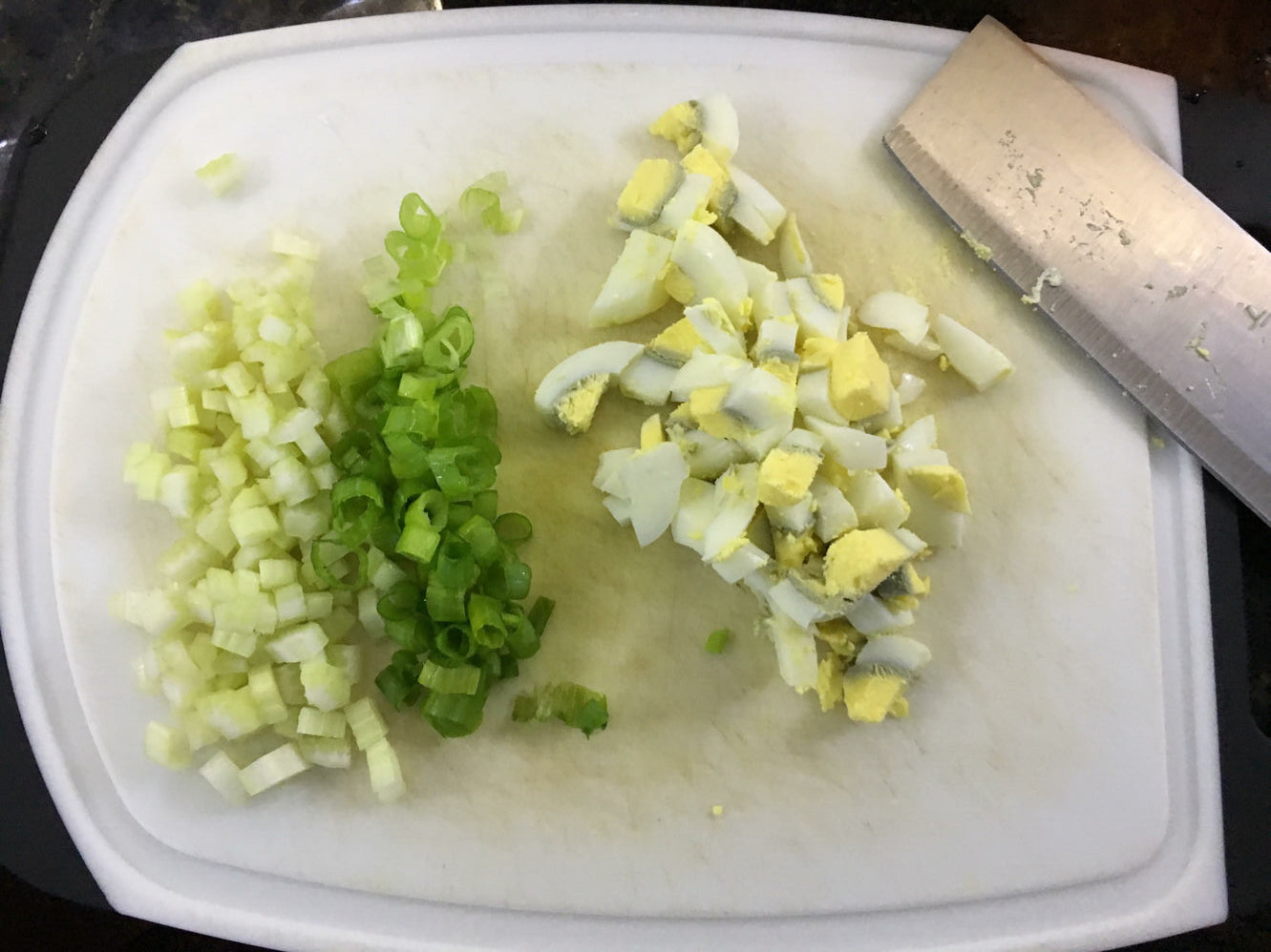 A picture of the chopped up ingredients